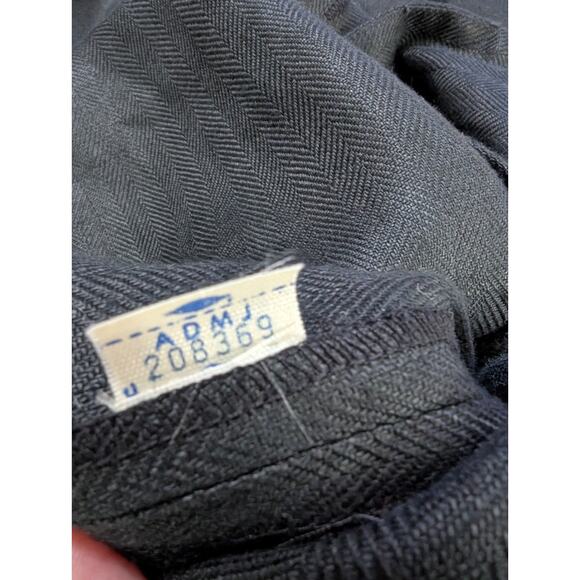 Vtg 80s Anne Klein Black Twill Sleeveless Button Up Midi Pencil Dress Size 12 Q1 - Picture 7 of 7